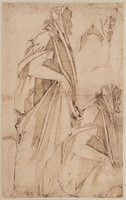 A+ 018
<br/>
Studies van oude vrouw in wijde mantel en hoofddoek
<br/>
<em>Bandini, Giovanni (1540-1599)</em>